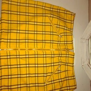 90s type plaid skirt
